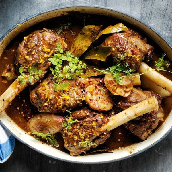 Lamb Shanks Enriched With Chocolate